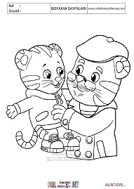daniel-tiger boyama sayfaları
